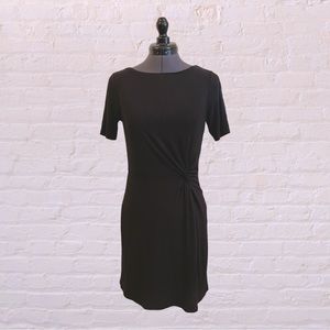 WHBM Short Sleeve Black Jersey Dress